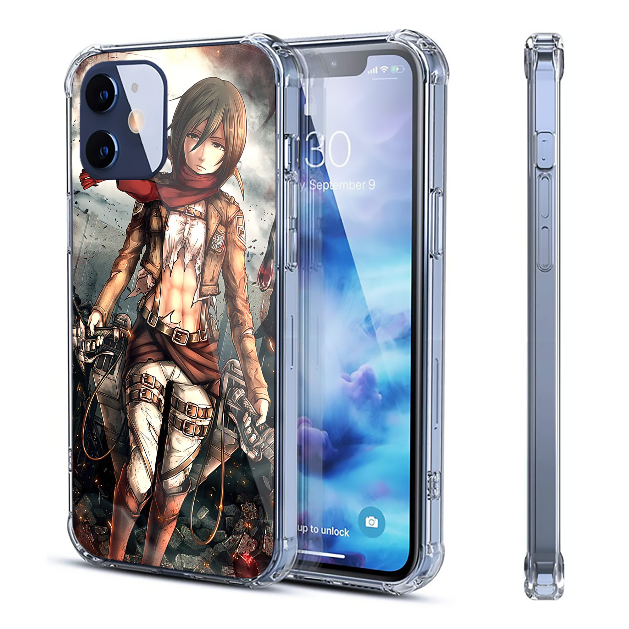 （画像用） 進撃の巨人 Attack on Titan 【iPhone 12シリーズ対応】透明スマホケース（クリアソフトケース）